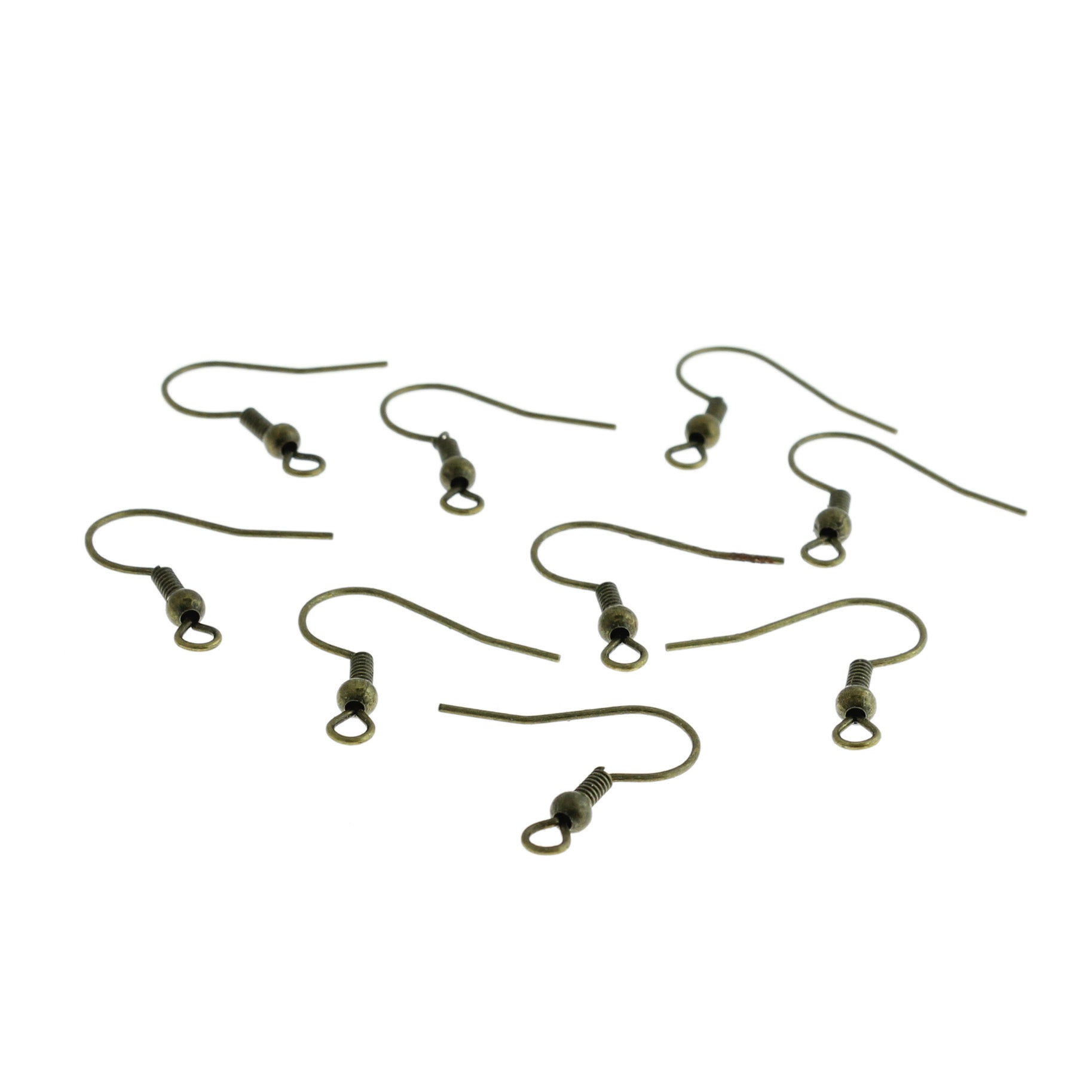 Antique Bronze Tone Earrings - French Style Hooks - 21mm x 20mm - 100 Pieces 50 Pairs - Z031