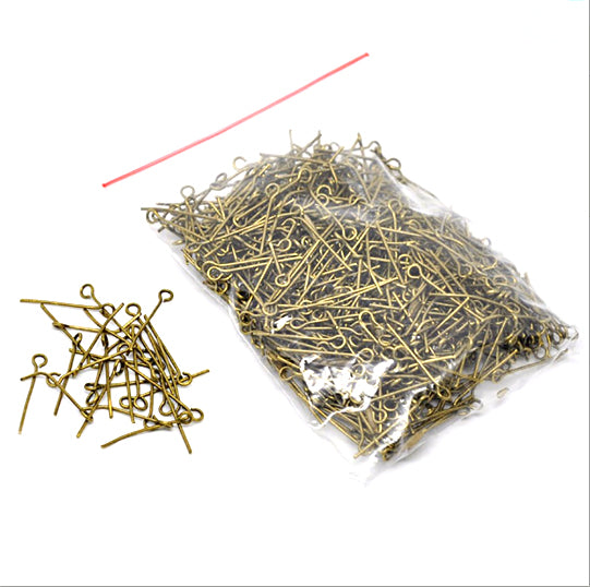 Épingles à œil en bronze antique - 20 mm - 700 pièces - PIN65
