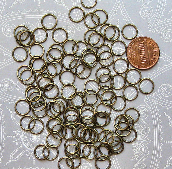 Antique Bronze Tone Jump Rings 9mm x 1mm - Open 18 Gauge - 500 Rings - J015