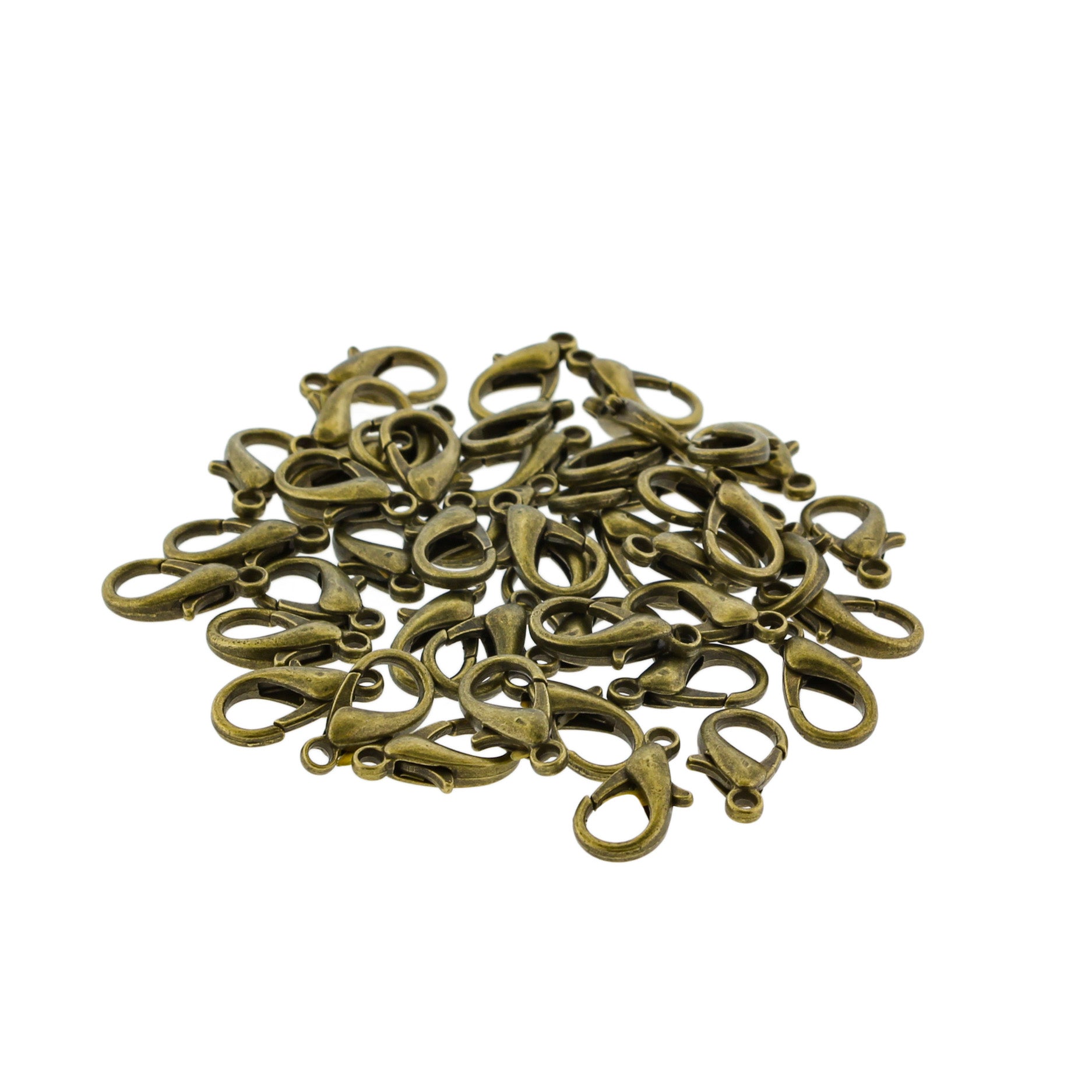 Antique Bronze Tone Lobster Clasps 16mm x 8mm - 15 Clasps - FF313