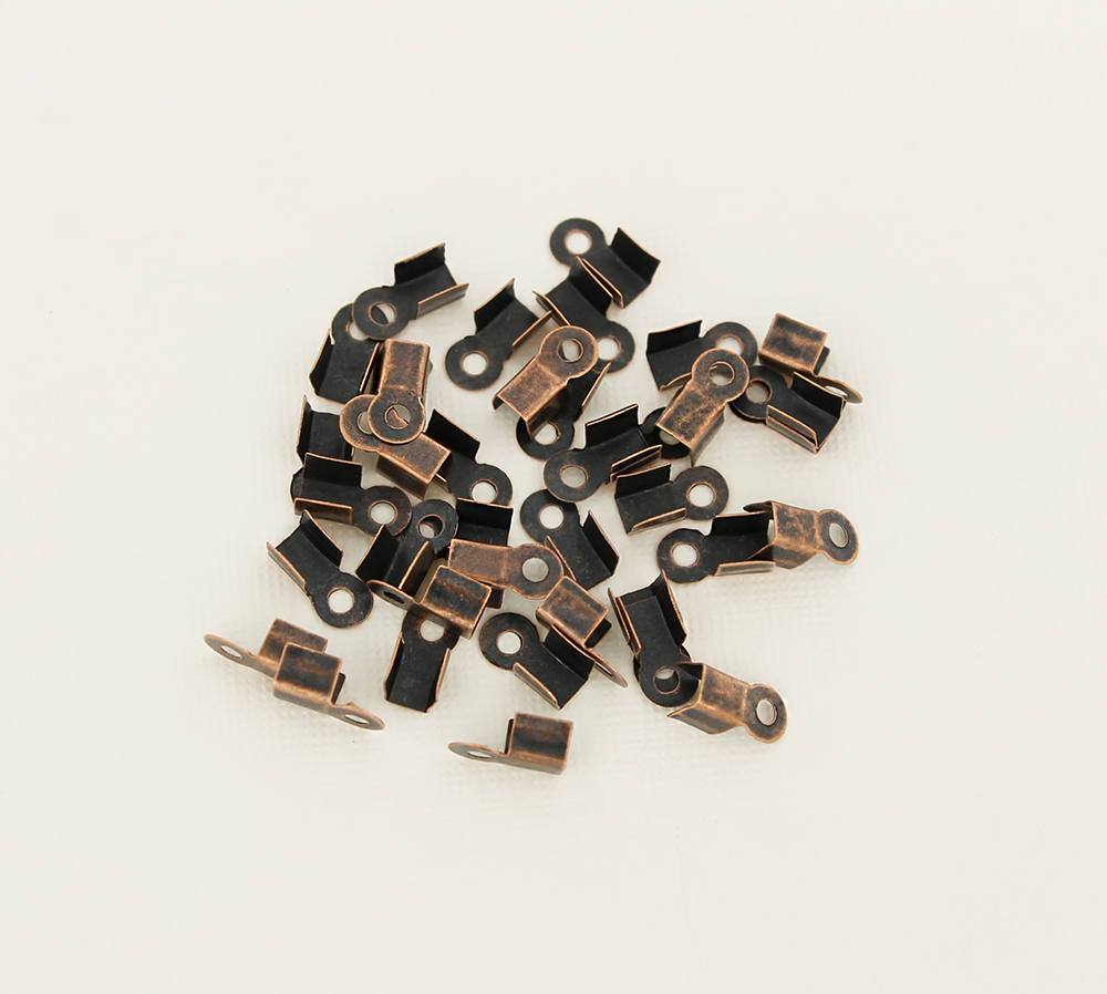Antique Copper Tone Cord Ends - 8mm x 4mm - 250 Pieces - FD504