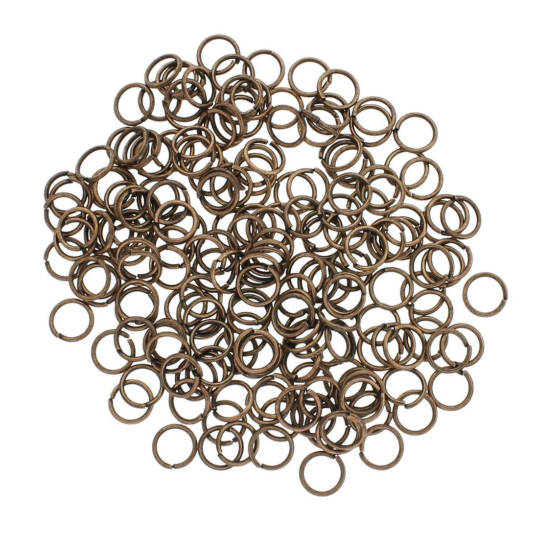 Anneaux de jonction en cuivre antique 6 mm x 0,7 mm - Calibre 21 ouvert - 200 anneaux - J267