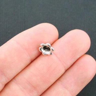 Antique Silver Tone Bead Caps - 6mm x 9mm - 12 Pieces - SC4560