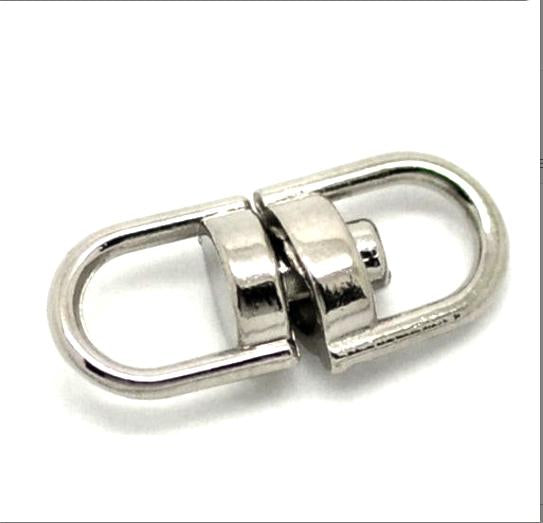 Connecteurs porte-clés pivotants ton argent antique - 19 mm - 20 pièces - Z018