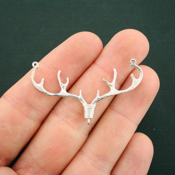 Antler Connecteur Silver Tone Charm 3D - SC6636