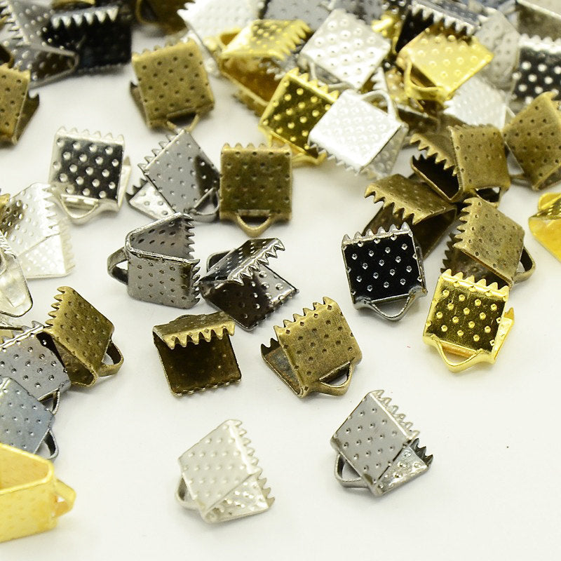 Assorted Ribbon Ends - 6mm x 6mm - 50 Pieces - FD152