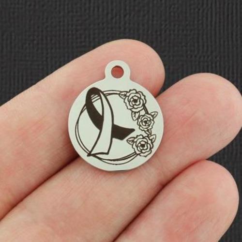 Awareness Ribbon Stainless Steel Charms - BFS001-5278