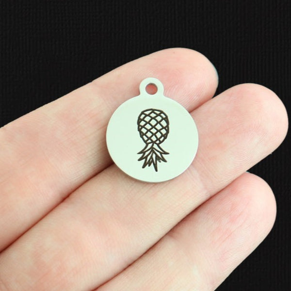 Upside-Down Pineapple Stainless Steel Charms - BFS001-6843