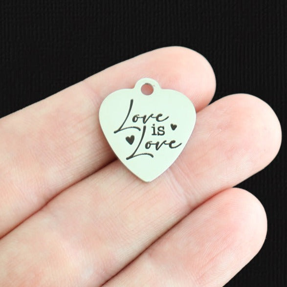 Love is Love Stainless Steel Charms - BFS011-7874