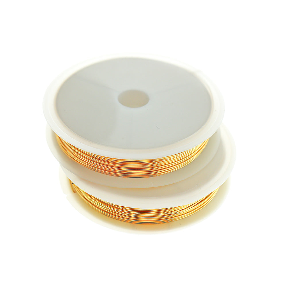 BULK Gold Tone Craft Wire - Tarnish Resistant - 15ft - 0.6mm - Z1512