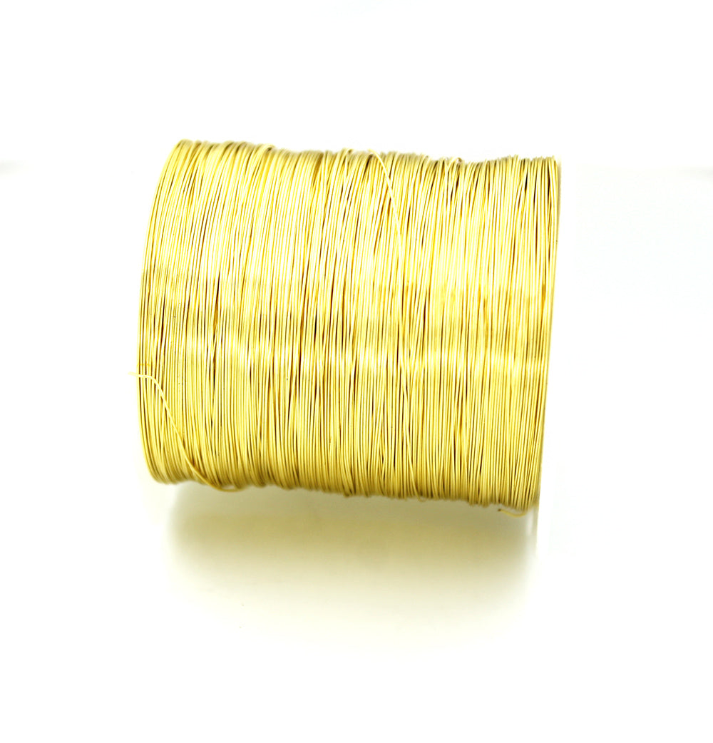 BULK Gold Tone Craft Wire - Tarnish Resistant - Choose Your Length - 0.3mm - Bulk Pricing Options - Z998
