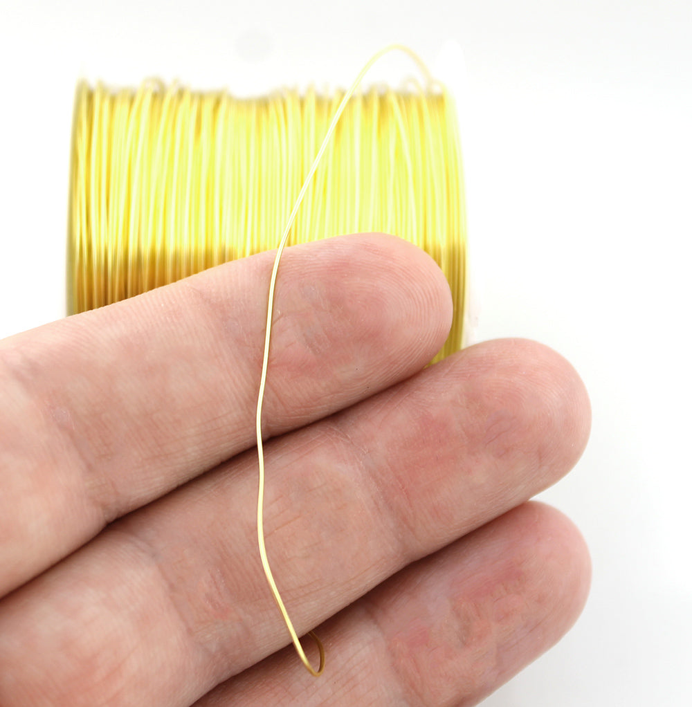 BULK Gold Tone Craft Wire - Tarnish Resistant - Choose Your Length - 0.5mm - Bulk Pricing Options - Z988