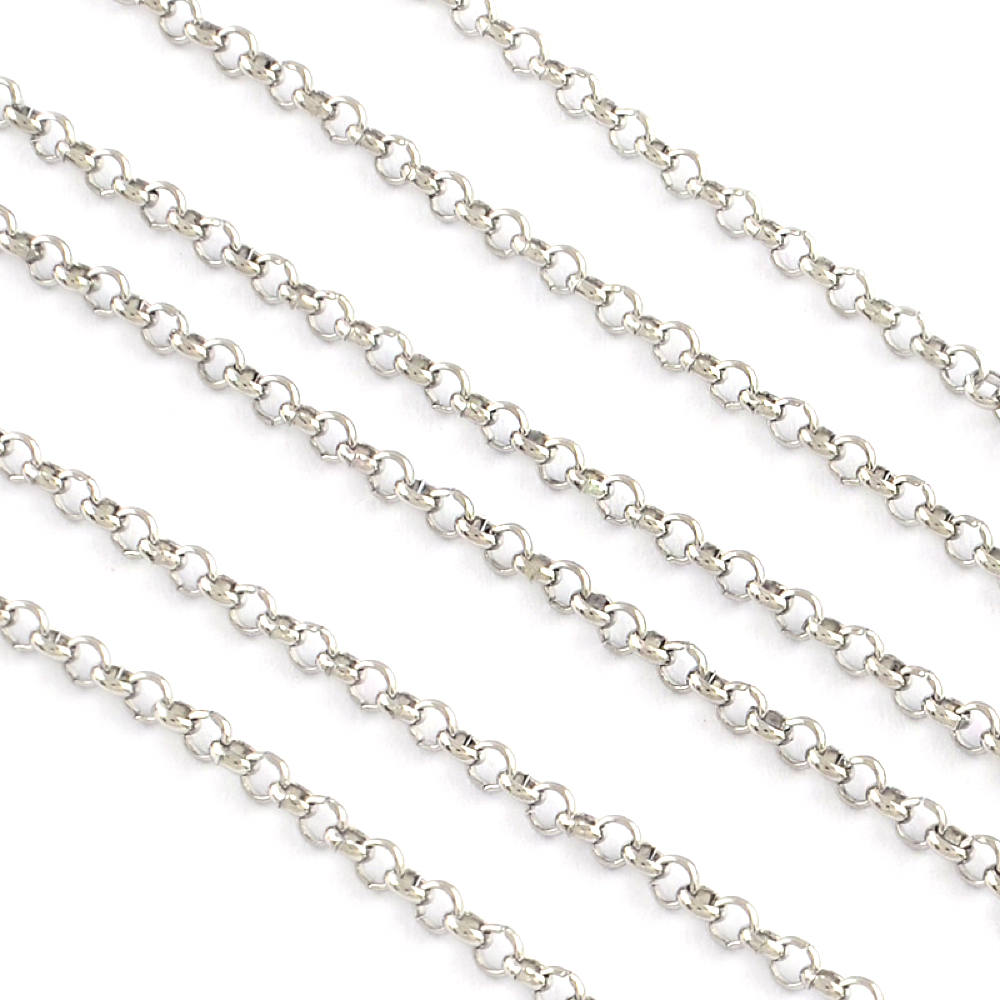 BULK Stainless Steel Rolo Chain 3.25Ft - 0.8mm - FD294