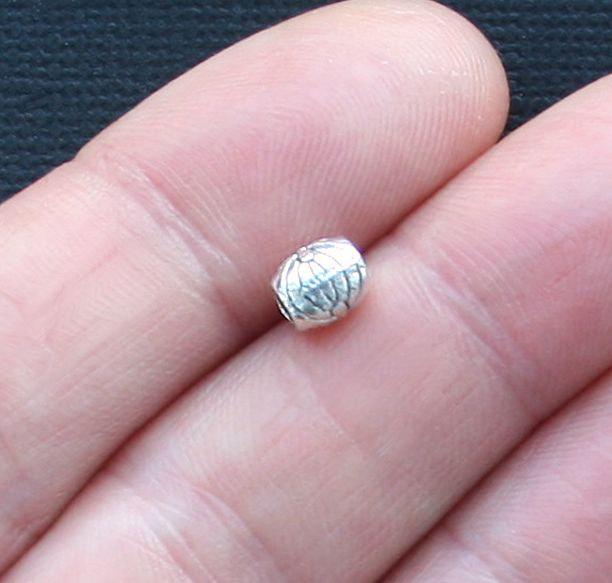 Bail Beads 9mm x 6mm - Antique Silver Tone - 12 Beads - SC3227