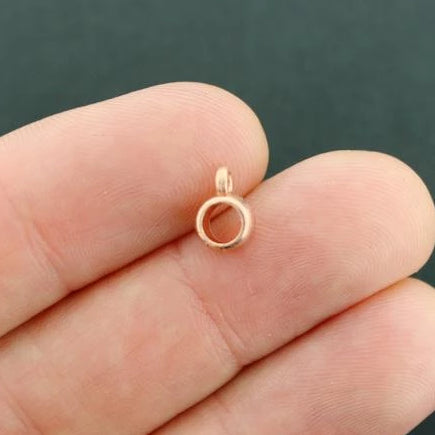 Bail Beads 9mm x 6mm - Rose Gold Tone - 25 Perles - GC706