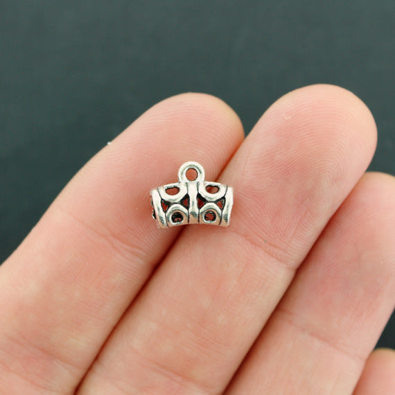 Bail Metal Beads 9mm x 12mm - Ton argent antique - 25 Perles - SC1334