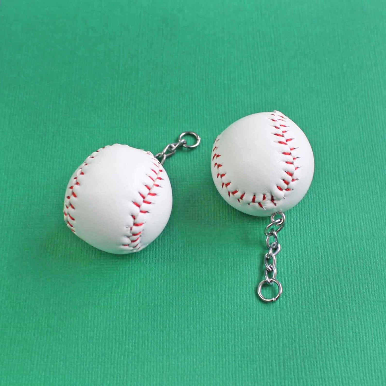 Baseball Imitation Leather Charm 3D - K256