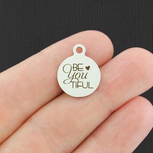 BeYOUtiful Stainless Steel Small Round Charms - BFS002-4900