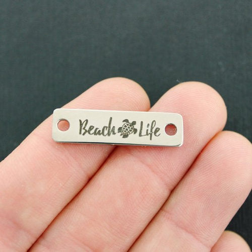 Beach Life Stainless Steel Connector Charms - BFS016-7402
