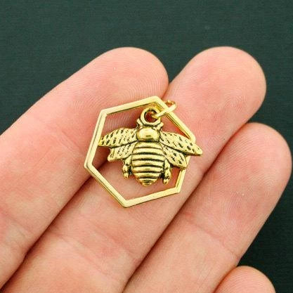 Bee Antique Gold Tone Charm - GC1013