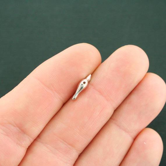 Bird Spacer Beads 15mm x 12mm - Silver Tone - 20 Beads - SC5749