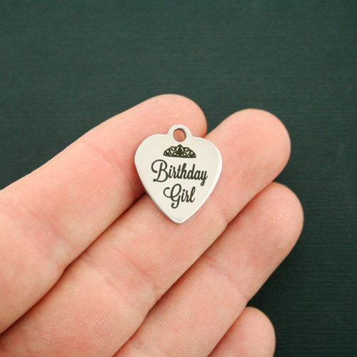 Birthday Girl Stainless Steel Charms - BFS011-1725