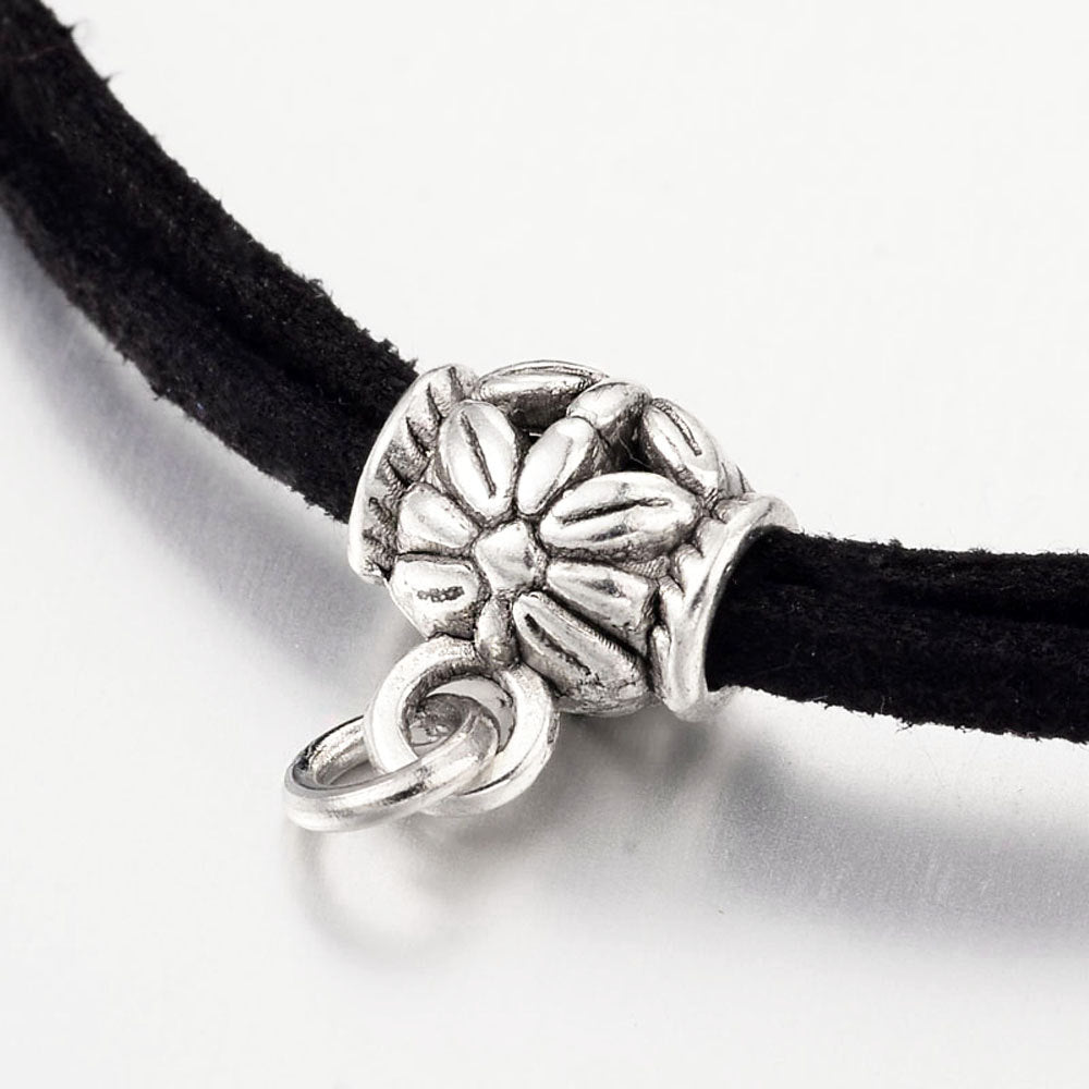 Black Faux Suede Cord Bracelet 7 1/2" - 7mm - Choose Your Quantity!