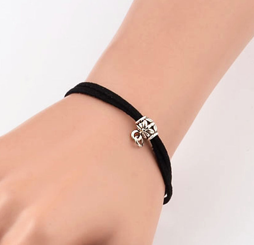 Black Faux Suede Cord Bracelet 7 1/2" - 7mm - Choose Your Quantity!