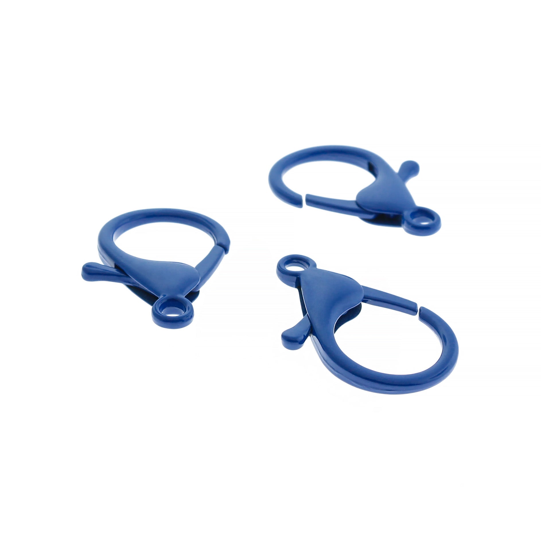 Blue Enamel Lobster Clasps 35mm x 23mm - 20 Clasps - FD1034