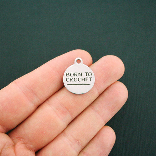 Born to Crochet Stainless Steel Charms - BFS001-1126