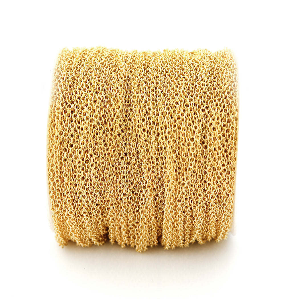 Brass Cable Chain - 1.5mm - Choose Your Length & Tone!