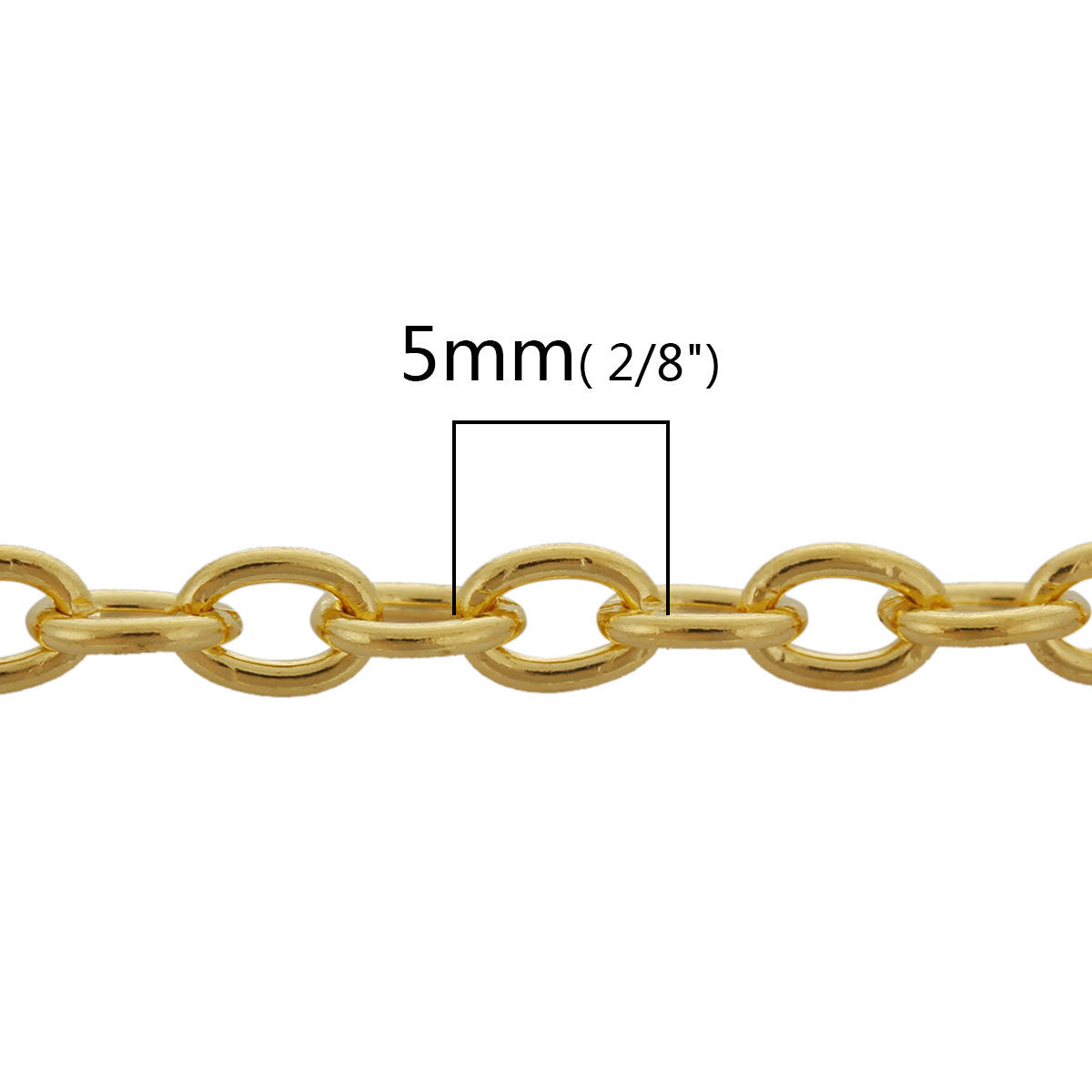 Chaîne câble dorée en vrac 32 pieds - 3 mm - FD148