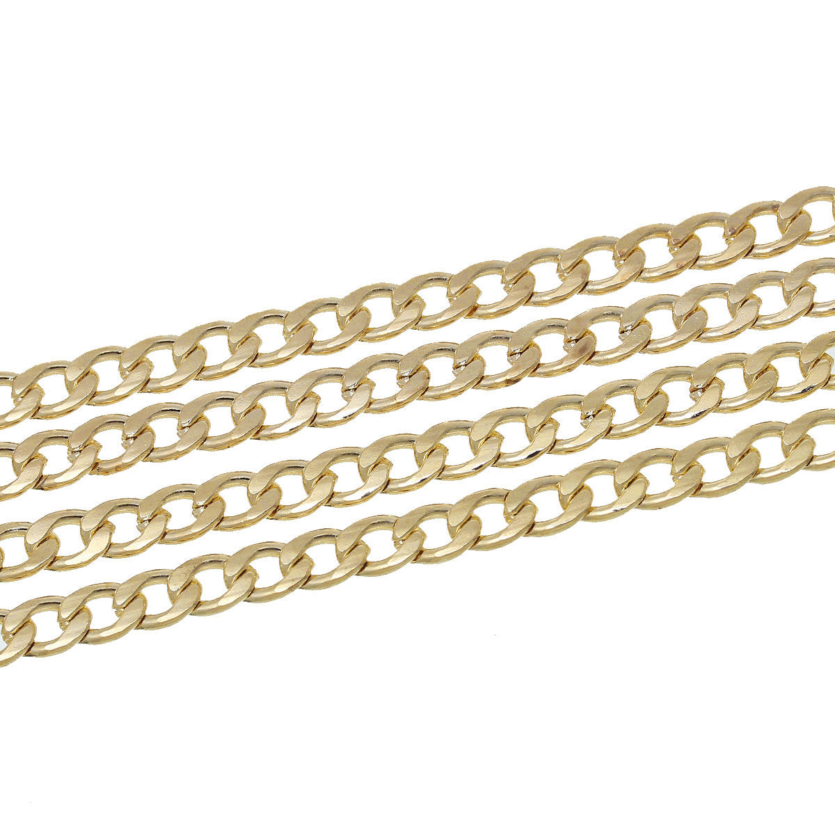 Bulk Gold Tone Curb Chain 6.5ft - 6mm - FD266