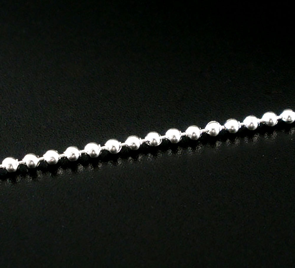 Chaîne à billes argentée en vrac 32 pieds - 2 mm - FD422