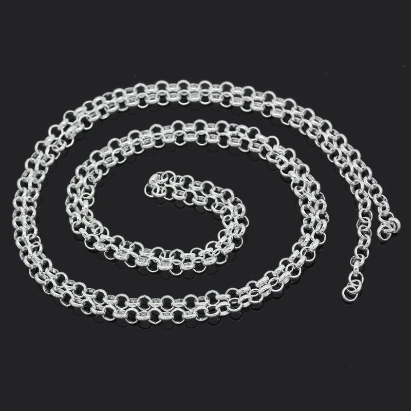 Bulk Silver Tone Rolo Chain 16ft - 5mm - FD074