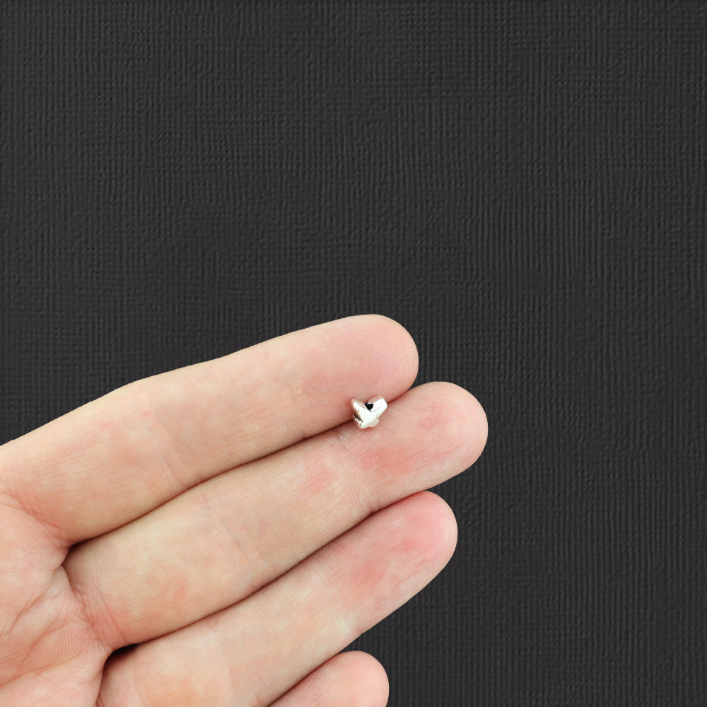 Butterfly Spacer Beads 5mm x 4mm - Antique Silver Tone - 50 Beads - SC4214