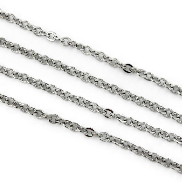 BULK Stainless Steel Cable Chain - 2.5mm - Choose Your Length - 1 Meter + - CH034