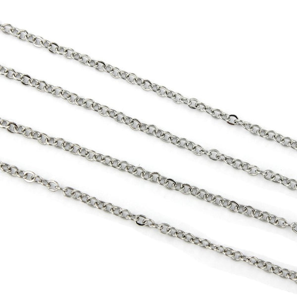 BULK Stainless Steel Cable Chain - 1mm - Choose Your Length - 1 Meter + - CH040