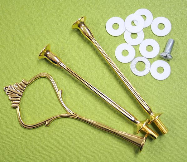 Cake Plate Handle Hardware Three Tiered Gold - Z241