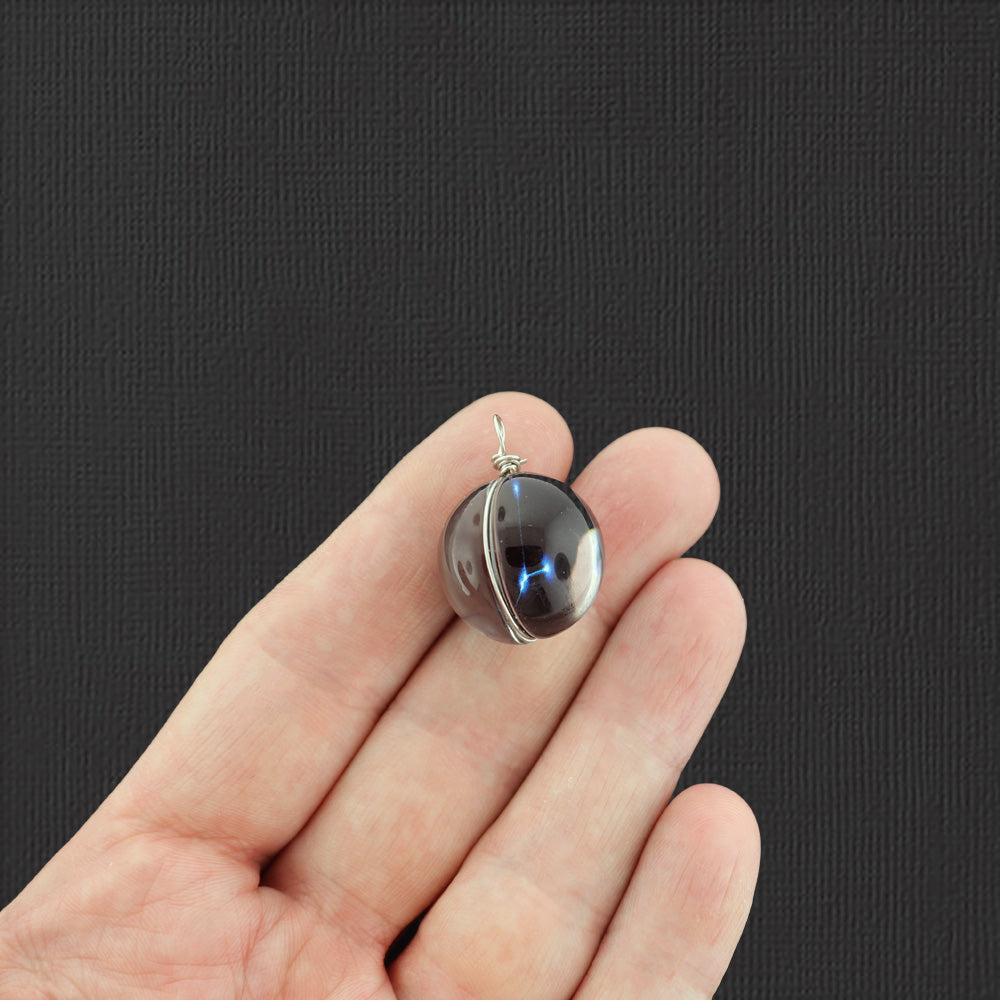 Cancer Constellation Pendant Glass Charm 2 Sided - Z133