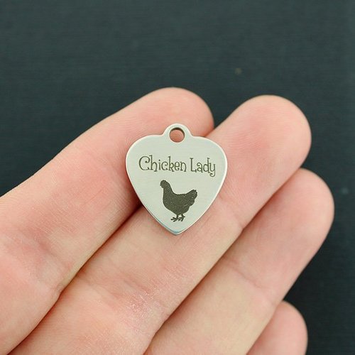 Chicken Lady Stainless Steel Charms - BFS011-3346
