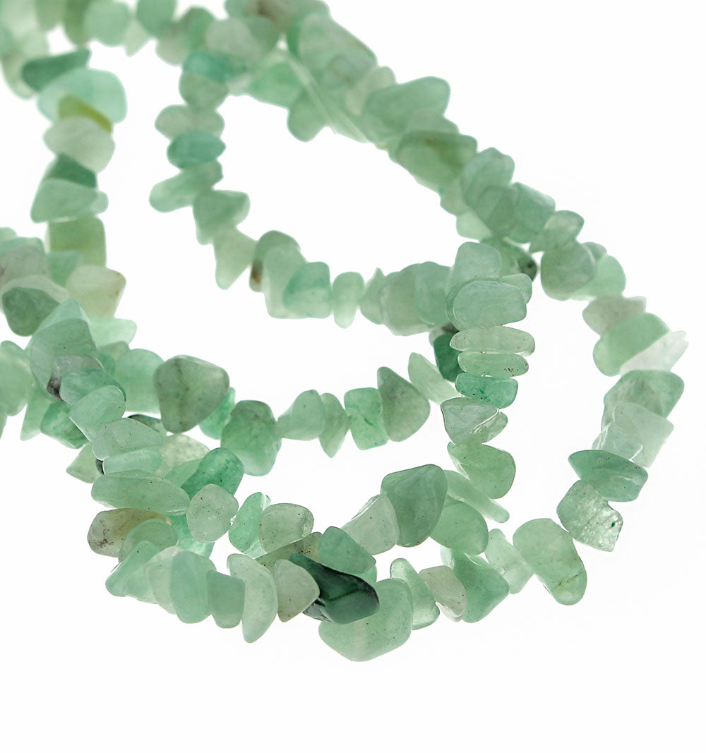 Chip Natural Aventurine Beads 5-8mm - Sea Green - 1 Strand 260 Beads - BD1018