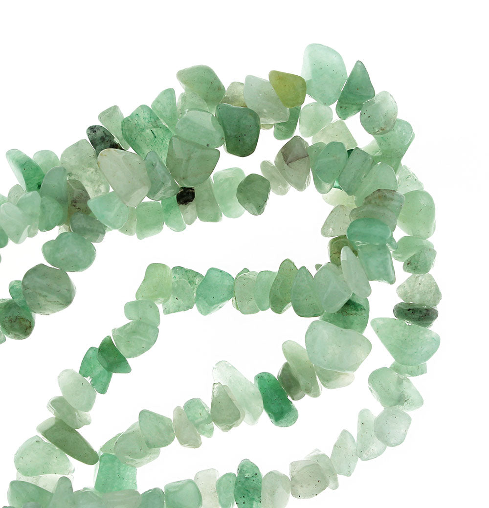 Chip Natural Aventurine Beads 5-8mm - Sea Green - 1 Strand 260 Beads - BD1018
