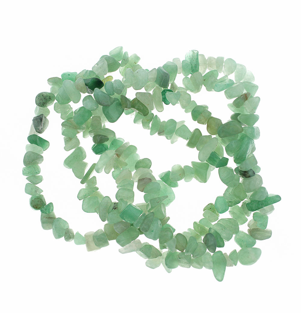 Chip Natural Aventurine Beads 5-8mm - Sea Green - 1 Strand 260 Beads - BD1018