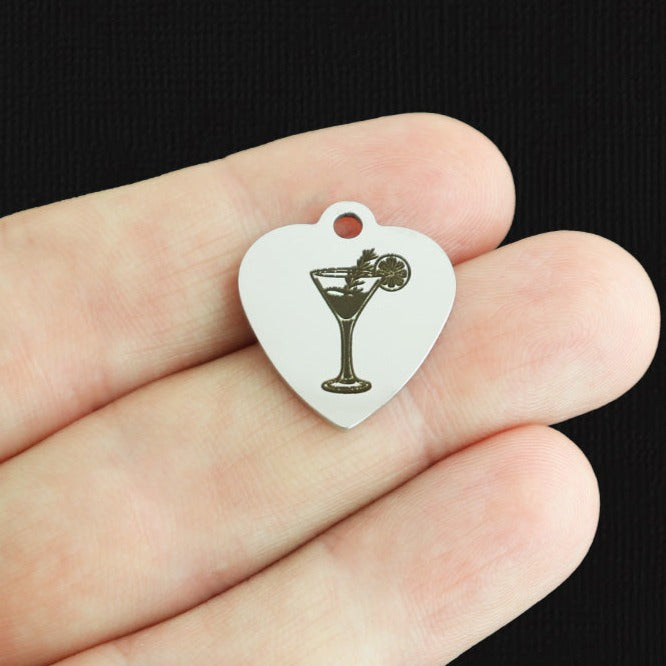 Cocktail Stainless Steel Charms - BFS011-8090