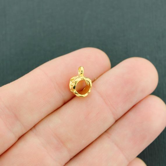 Column Bail Beads 11mm x 8mm - Gold Tone - 12 Beads - GC441