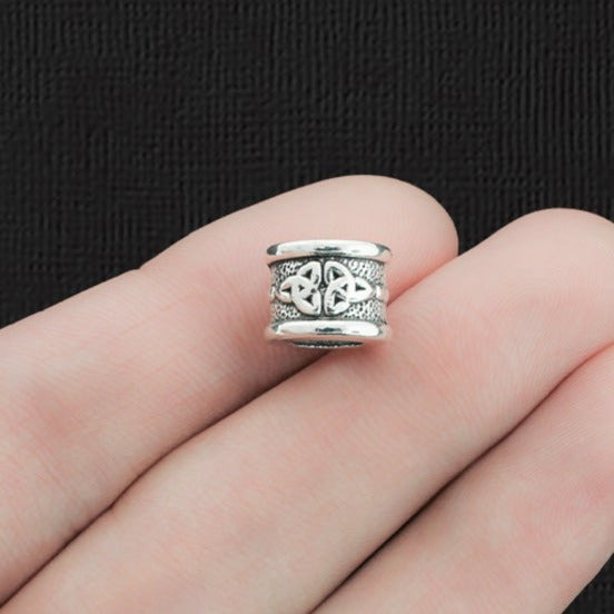 Column Spacer Beads 10mm x 8mm - Antique Silver Tone - 6 Beads - SC2391