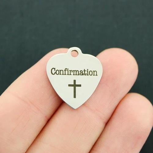 Confirmation Stainless Steel Charms - BFS011-2613
