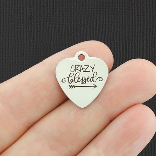 Crazy Blessed Stainless Steel Charms - BFS011-4830