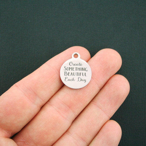 Create Something Stainless Steel Charms - Beautiful Each Day - BFS001-1142